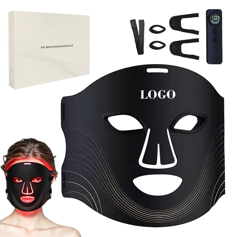 LED Light Smart Therapy Mask Rechargeable Multifunctional Silicone LED Mask Type-C Portable Adjustable LED Facial for Travel