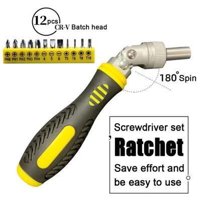 13 In 1 Screwdriver Set Multi-angle Labor-saving Ratchet Screwdriver Multi-function Manual Screwdriver Repair Tool