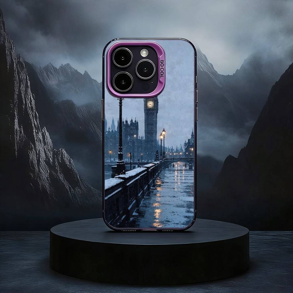 L-London B-Big B-Ben Black Candy silver phone case Phone Case For iPhone17,16,15,14,13,12,11 Plus,Pro Max