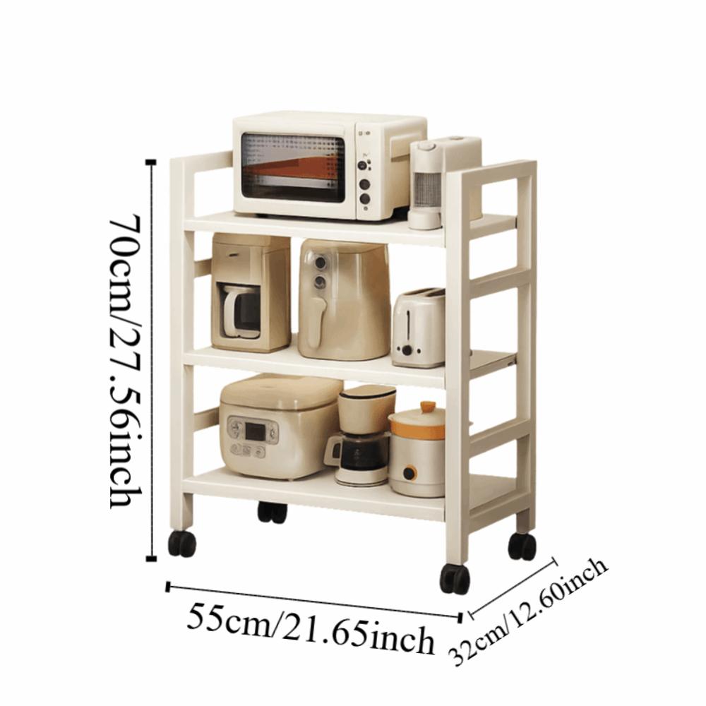 Pull-Out Design Kitchen Storage Rack Space Saving Multi-Tier Shelves Kitchen Organizer Rack Sturdy Construction Rolling Cart
