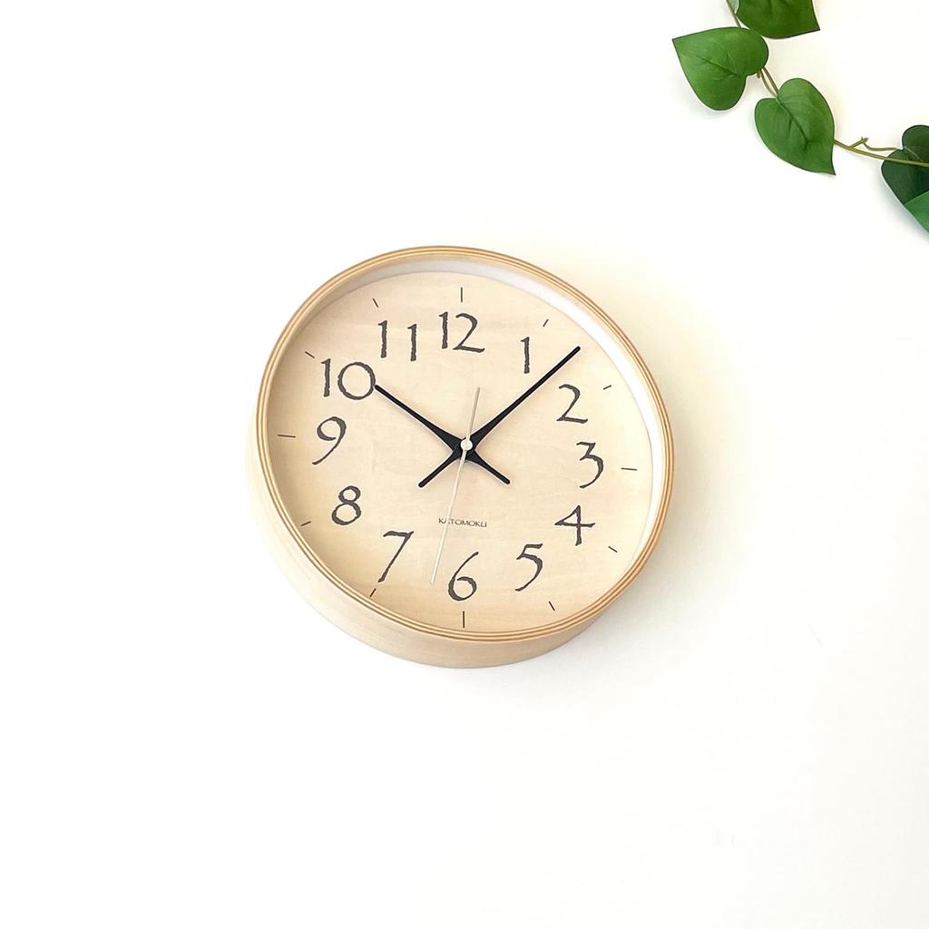 KATOMOKU plywood clock 21 Light Black Wall Clock with Continuous Second Hand, KM-120BKRC, 252mm (Radio-controlled clock)