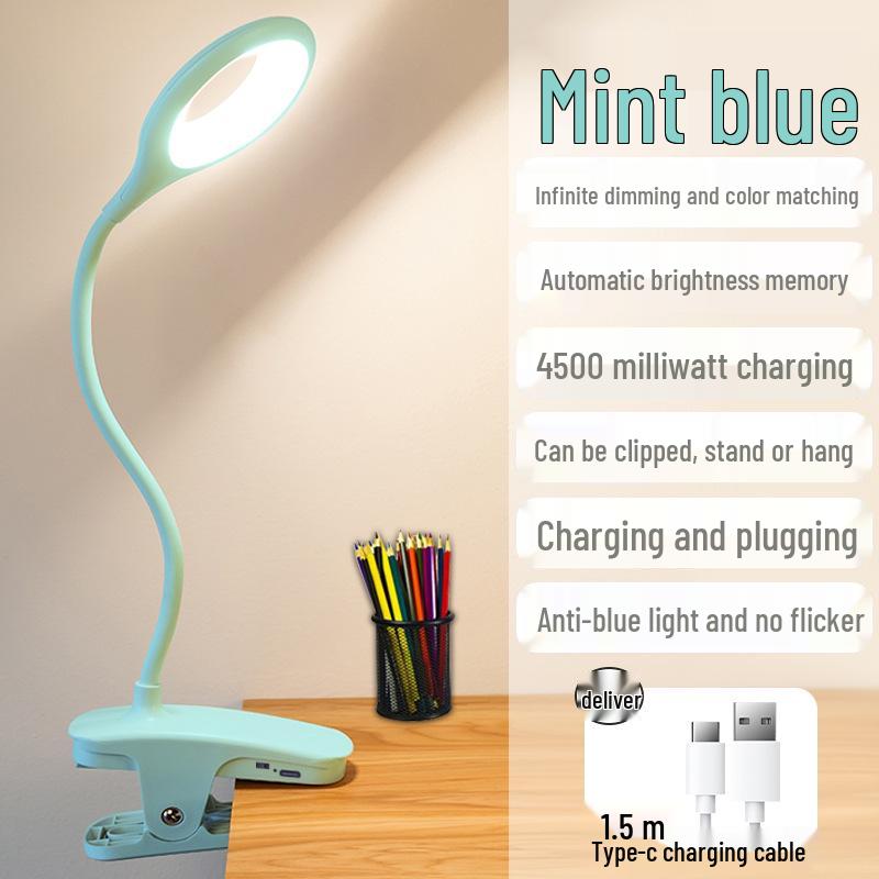 Clip-On Eye Protection Desk Lamp for Dorms and Student Bedrooms - Ideal for Reading and Anti-Myopia