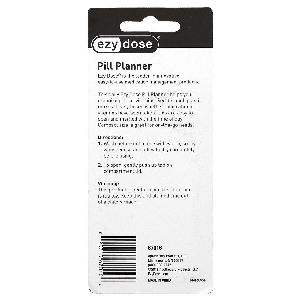 4X/Daily Pill Planner, 1 Pc