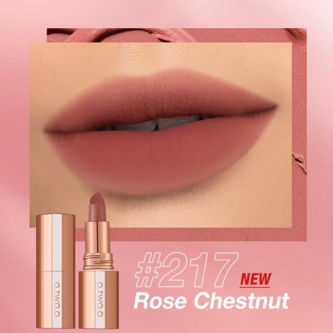 O.TWO.O Rossetto Opaco Colore Bloccante Bacio Nebbioso – Rossetto Opaco Vellutato a Nebbia Leggera Lunga Tenuta