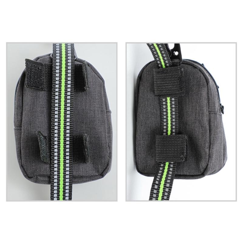Oxford Fabric Pet Waste Bag Dispenser With Treat Pocket For Dog Convenient Clip On Design Outdoor Walking Essential
