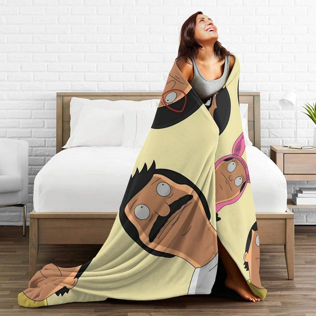 B-Bob Burgers Thanksgiving  Blanket Multiple Sizes Super Soft and Warm  Throw Blankets for Sofa Couch and Bed