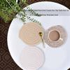 T02C!Round Cotton Braided Table Place Mats Coaster Non-Slip Table Mats Set Of 5 Cups Dining Kitchen Washable Small
