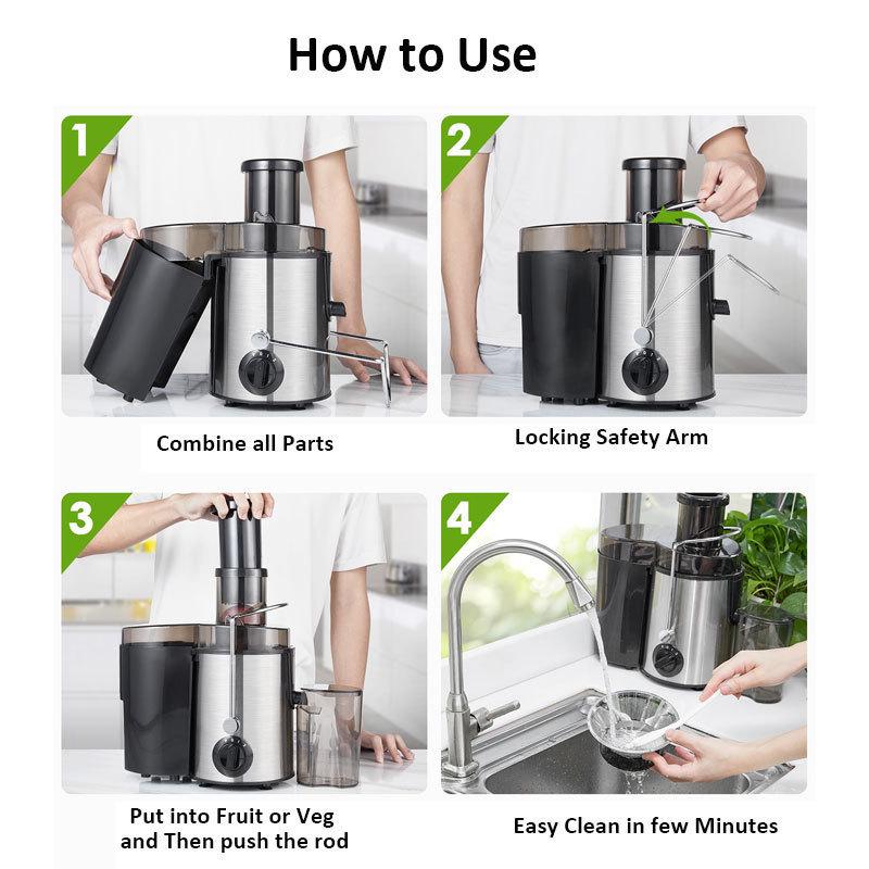 Electric Orange Juicer & Pulp Separator: Fresh Juice Extractor for Fruits