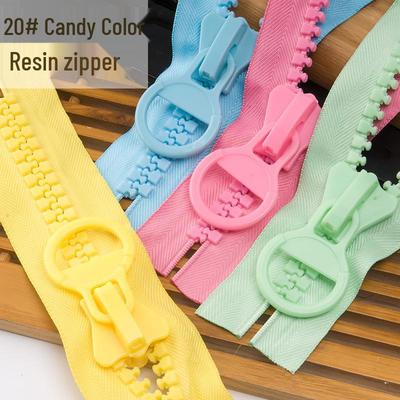 Naujas 20 dydžio saldainių spalvos dervos užtrauktukas drabužiams ir namų tekstilei, 20# uždaras galas, sandėlyje
