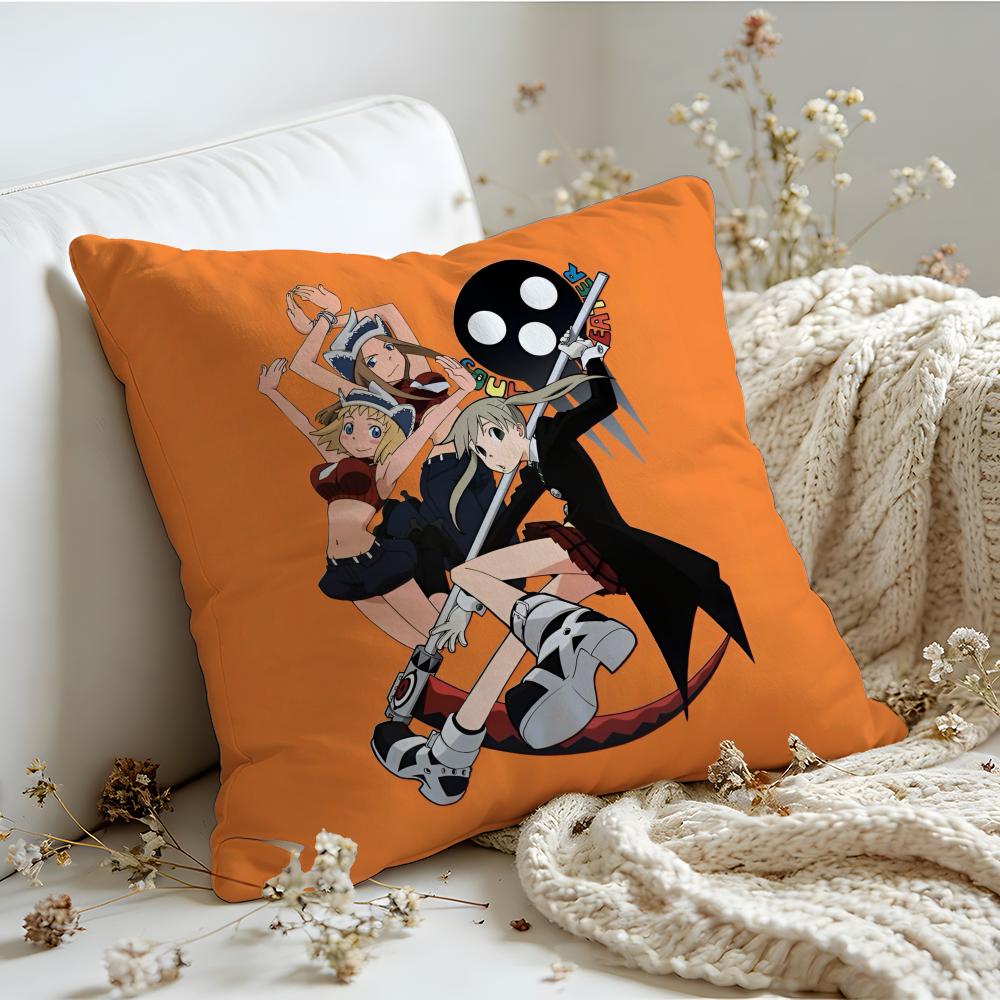 Cushion Cover Linen SkinFriendly Soft Decorative Case For Sofa Home Decor Hot Anime SSoul EaterS Pillow cover