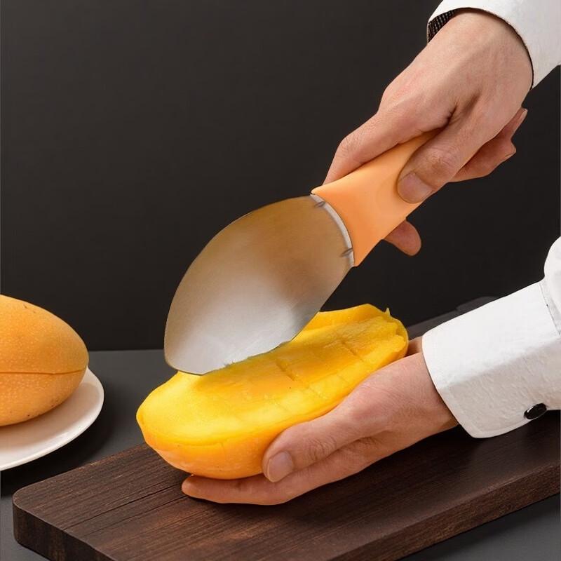 ZISIZ Stainless Steel Mango Slicer and Spoon Set
