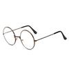 Literary Retro Round Metal Eyeglass Frames for Men and Women