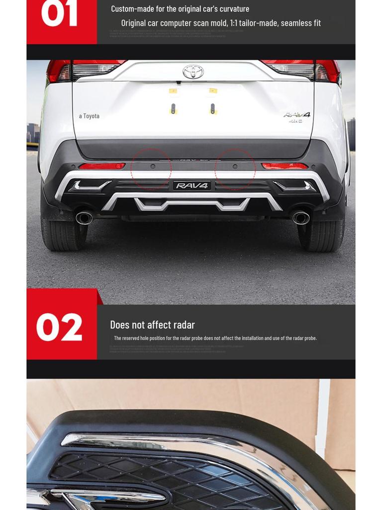 Toyota RAV4 2013-2020 Front & Rear Protector Bars and Bumper Modification Kit
