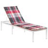 Day and Night - Day and Night Lounger with Cushion Solid Acacia Wood and Stainless Steel