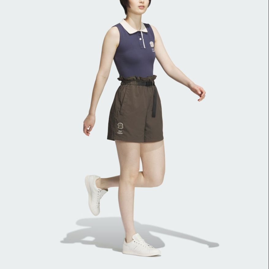 Adidas Originals X Yu Nagaba SS23 Hand-drawn Alphabet Logo Embroidered Buttoned Collar Sports Vest Women Tops Dark-Blue IS0646