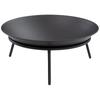 Outdoor Fire Pit Portable Round Firepit With Poker For Garden Camping Bonfire Picnic Dia 47 X 21 Cm Black