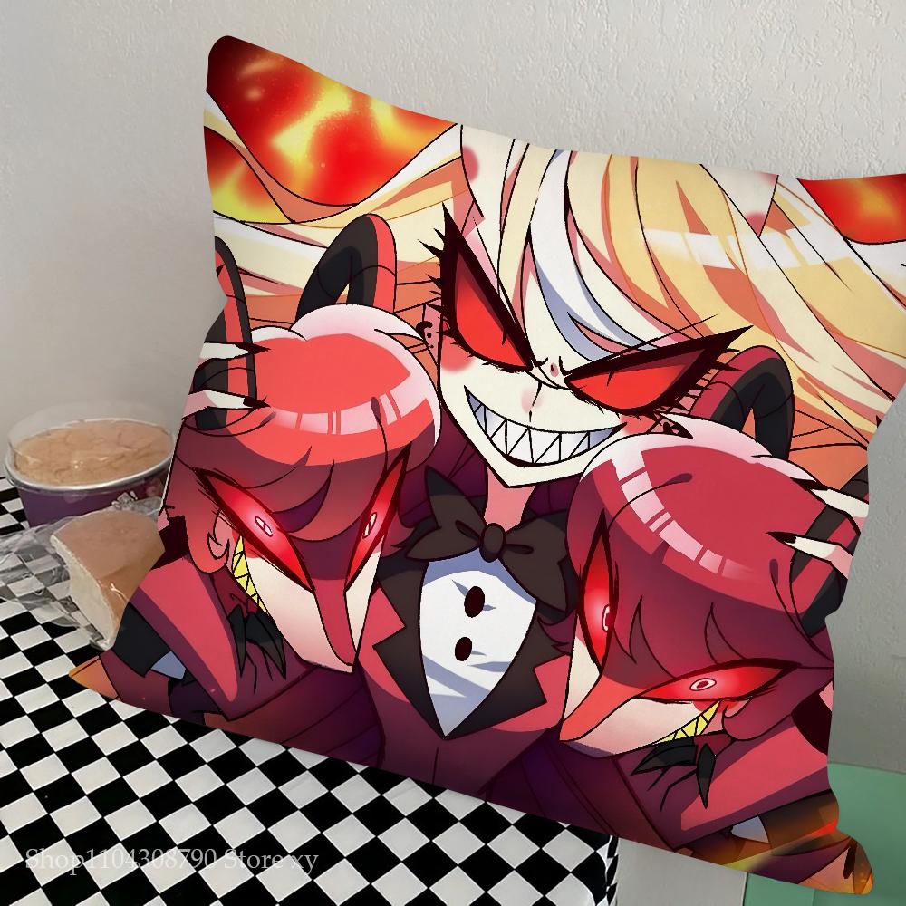 Anime H-Hazbin H-Hotels Pillow Case Square Pillow Bedroom Sofa Leisure Comfort Cushion Car Living Room Home Decoration