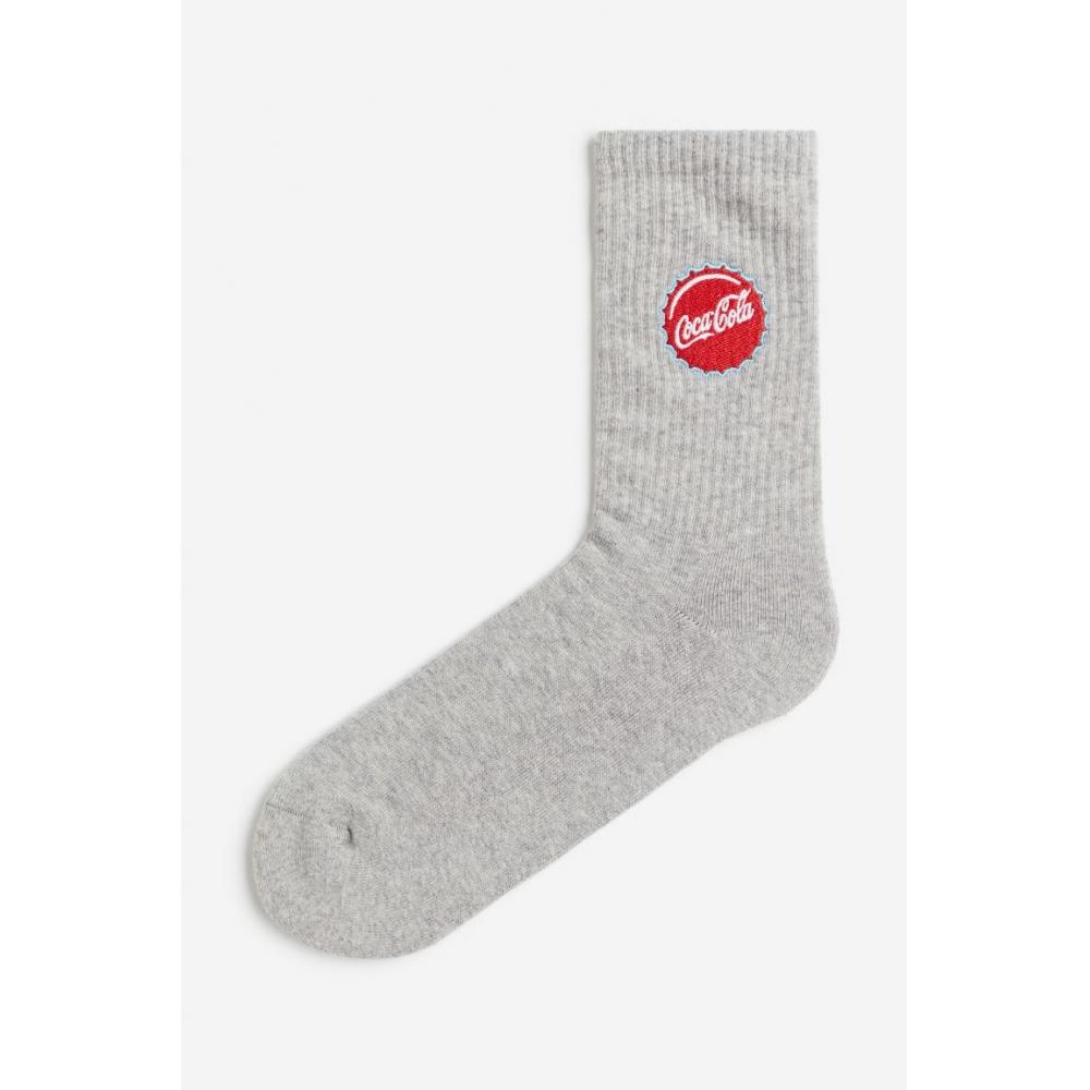 

Носки HM design, серые, меланжовые, кока-кола