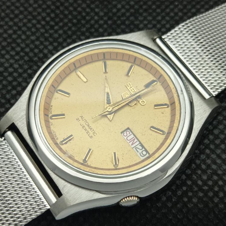 OROLOGIO USATO VINTAGE SEIKO 5 AUTOMATICO 7019A GIAPPONE UOMO QUADRANTE ORIGINALE a413520-2 SKU621b-a413520