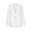 Anna Kou Women's 100% Ramie Minimalist Mid-Length Blazer