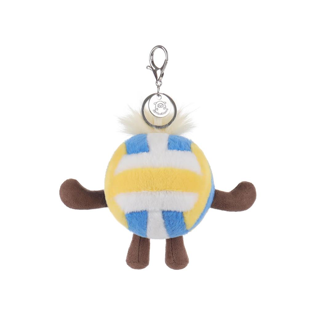 Apricot Lamb Volleyball Cute Soft Keychain Plush Toy, Perfect for Boys and Girls, Fits Kids Backpacks and Purses, 8cm