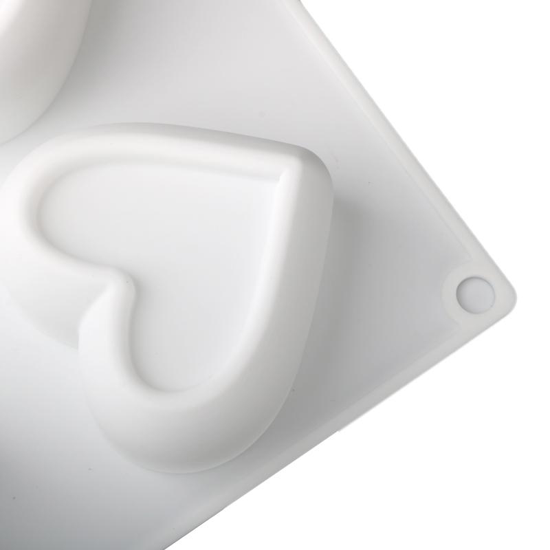 6 eller 8 celler Hjerteform Moussekakeformer Valentinsdag Mousse Dessertformer Matkvalitets Silikonkakeformer Bakeverktøy