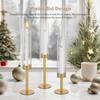 3Pcs Candlestick Holder Hurricane Candle Holder with Ribbed Glass Cylinder Windproof Tall Candlestick Holder for Table Fireplace