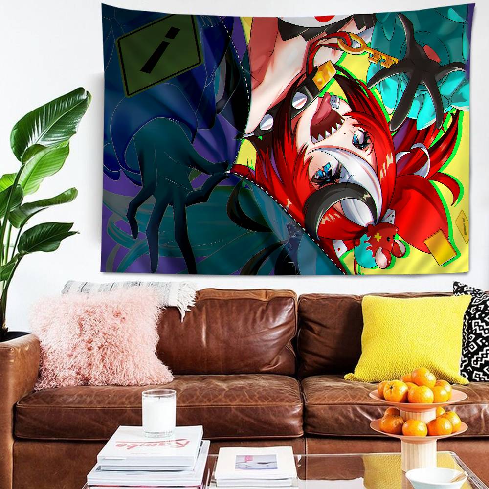 Game HHololiveS HHakos Baelz Hanging Bohemian Tapestry Bohemian Wall Tapestries Mandala Kawaii Room Decor