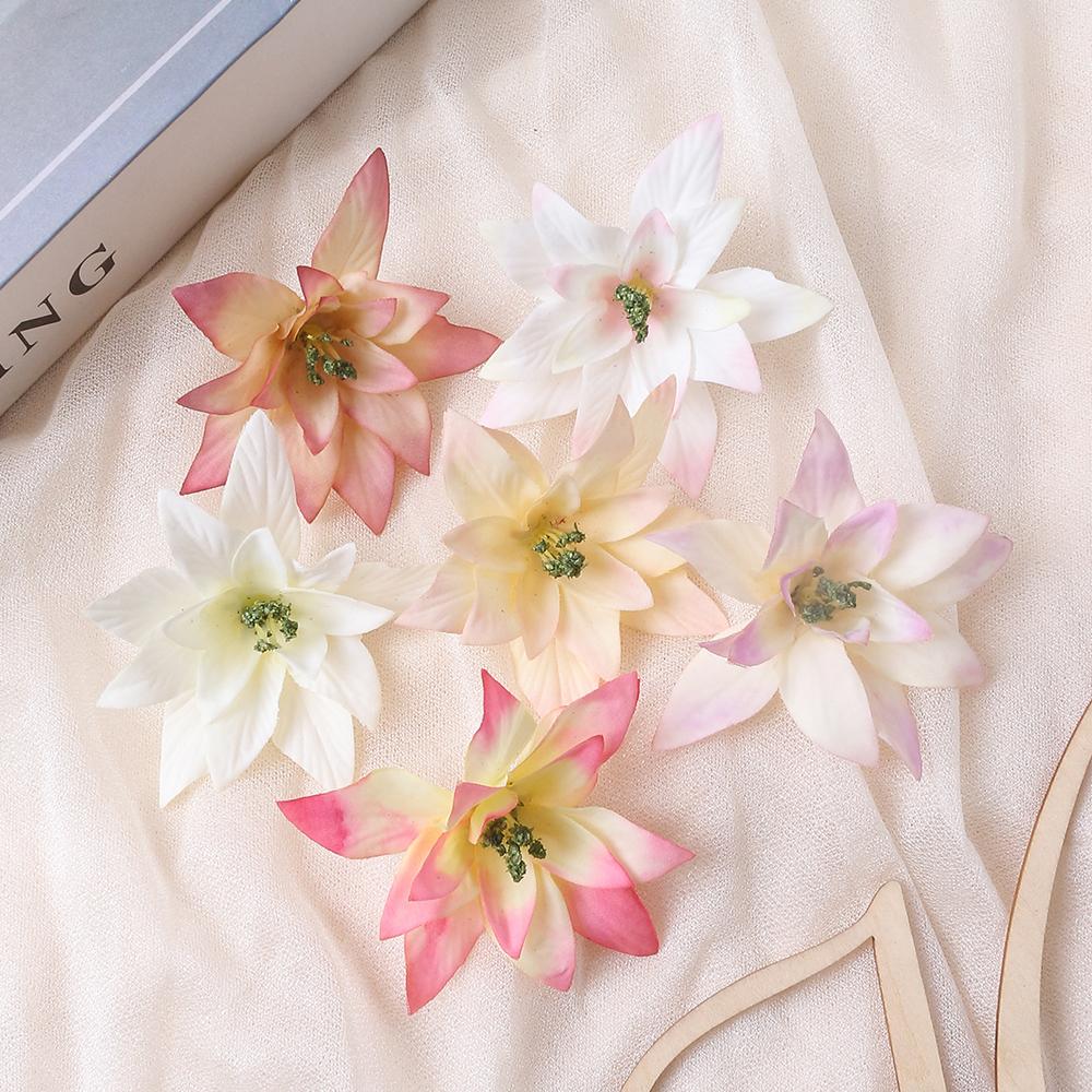 10/20/30cs 8cm Artificial Flowers Silk Fake Flowers Heads for Home Room Decor Wedding Decoration DIY Garland Gifts Accessories
