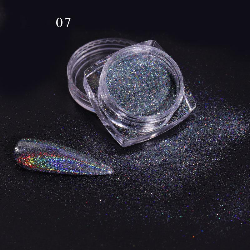 Laser Mirror Nail Glitter Powder Metal Dust Nails UV Gel Polish Pigment Gold Silver Nail Art Decorations Accessories