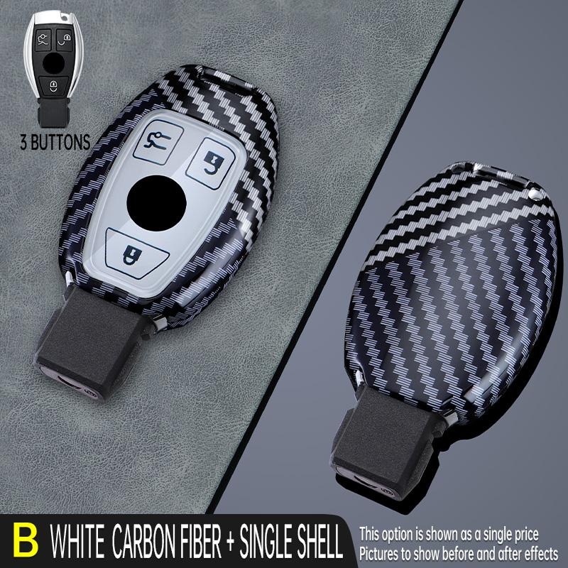 Carbon Fiber Car Key Cover Fob Case Shell for Mercedes Benz A B C E Class GLS GLA GLK GLC CLS CLA AMG W204 W205 W212 W463 W176