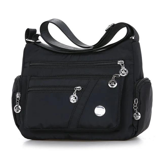 Modna damska torba na ramię dla dziewczynki Nylon Oxford Lekka wodoodporna torba na zamek błyskawiczny Pakiet podróżny Torba typu crossbody