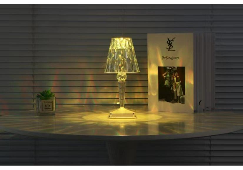 Diamond Cat Eye Crystal Atmosphere Lamp - Night Light for Bedroom & Restaurant Decor