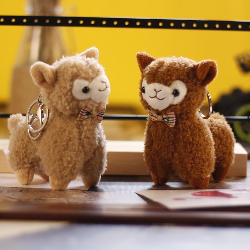 Cute Cute Alpaca Pendant Plush Toy Grass Mud Horse Small Mini Doll School Bag Hanging Keychain Doll