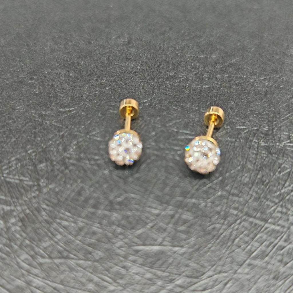 Stainless Steel Xiangbala Polymer Clay Ball Stud Earrings with Anti-Loss Twist Screw Design