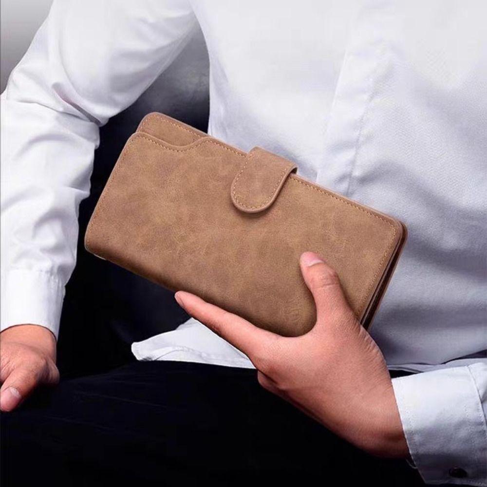 Hasp Business Wallet Large Capacity Card Holder Fashion Men Long Wallet Ladies