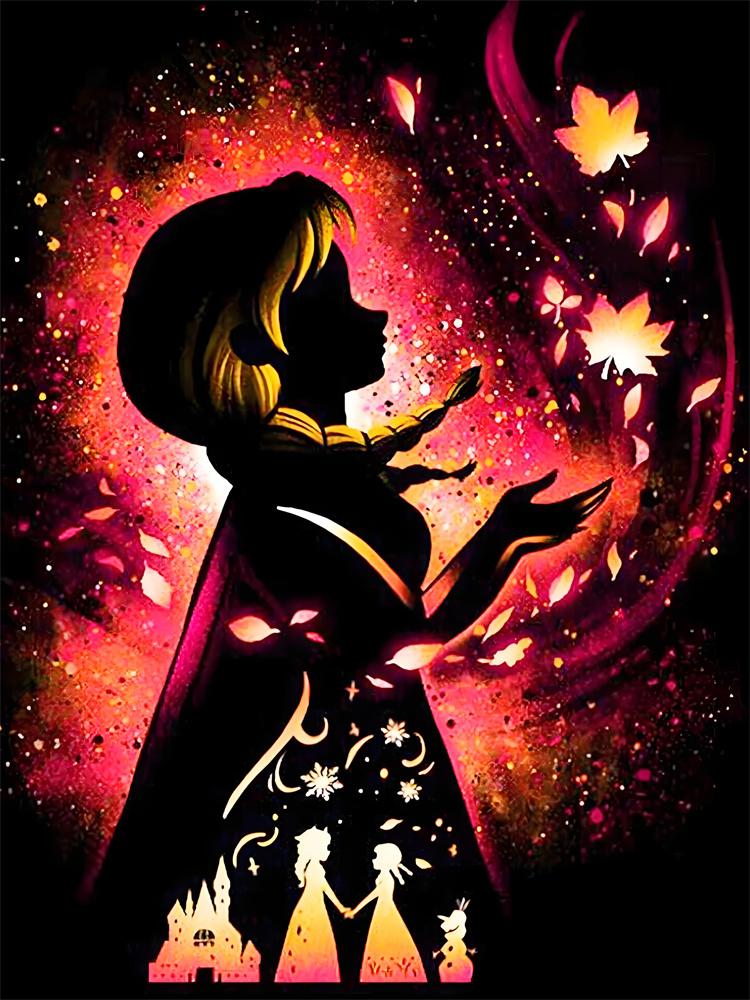 Disney 5D Diamantmalerei Disney Charakter Neon Silhouette Stil Dekoration DIY Voll Diamant Mosaik Einlege Kreuzstich Set Geschenk