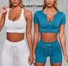 European & American Style Seamless Yoga Set: 6-Piece, Zipper Vest, High-Waist Hip-Lifting Pants, Outdoor Long Sleeve