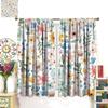 Farmhouse Watercolor Floral Window Curtains Rustic Colorful Flowers Pattern Drapes Living Room Bedroom Curtain With Blackout Polyester Perfect For