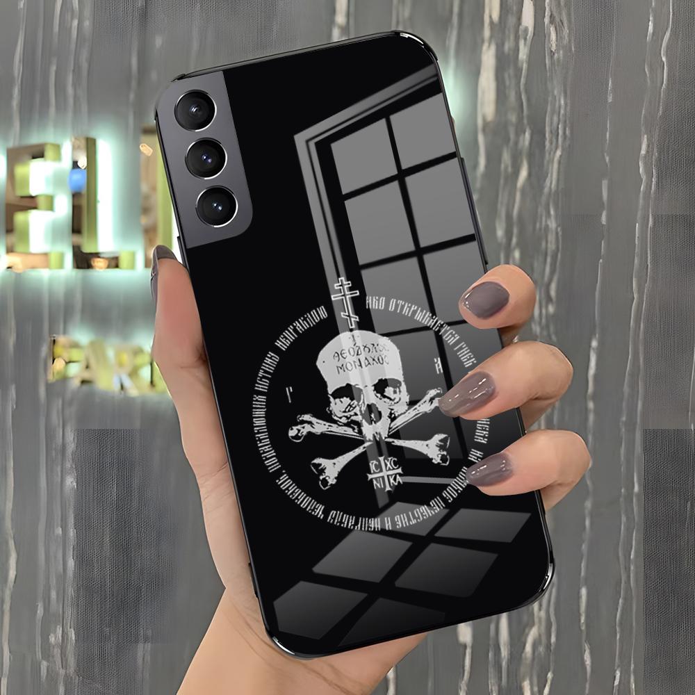 Orthodox Cross Icon Phone Case For Samsung A25 A13 A33 5G A54 A36 A35 A56 A52 A14 Shockproof Glass Cover