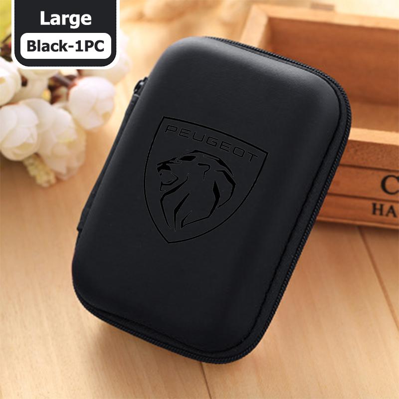 For Peugeot Earphone Protective Box EVA Headphone Storage Bag Data Cable Organizer Bag 206 307 308 3008 207 208 407 508 2008