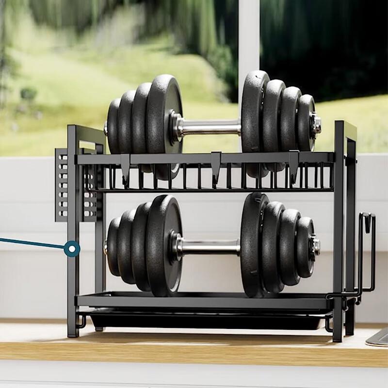 Ourunzhe 2-stöckiger Küchen-Geschirrtrockenständer