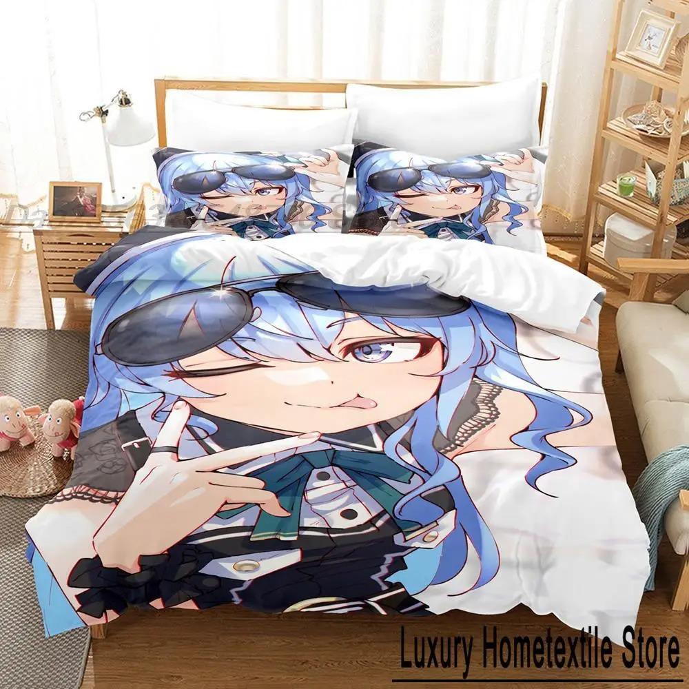 Hosimati Suisei Bedding Set Single Twin Full Queen King Size Bed Set Adult Kid Bedroom Duvet Cover Sets 3D Anime Bed Sheet Set