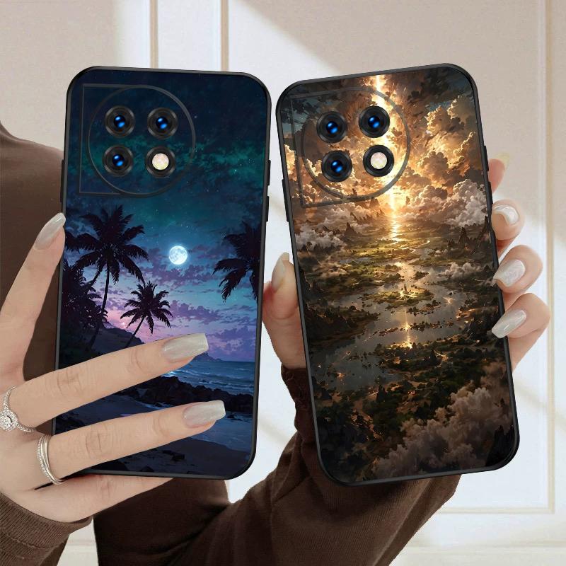 Romantic Star Moon For Oneplus 8T 9 9R 10 Pro 11 12 13 13R 5G ACE 5 Nord2 4 CE 3 4 Lite N20 SE N200 silicone soft phone case