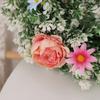 Plastic Easter Decoration Wreath Lifelike Spring Floral Wreath Artificial Wreath  Garden Yard