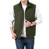 Men's Double-Sided Plush Thickened Vest, Stand-Up Collar for Outdoor, Custom Logo.