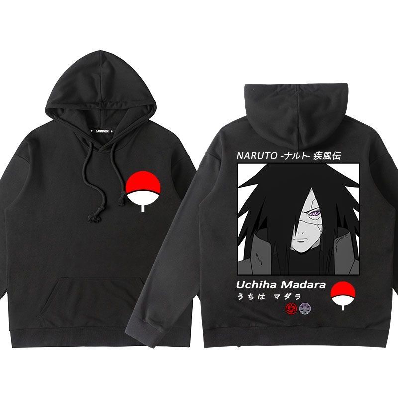 Naruto Anime Co-marqué Sweat Hommes Automne À Capuche Plus Velours Tout-match Hong Kong Style Ins Tendance Naruto Sasuke Veste