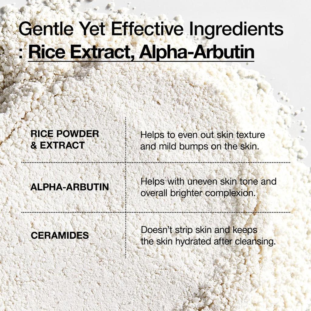 Anua Rice Brightening Enzyme Facial Cleansing Powder Facial Cleansing Exfoliating Tone Enzyme Dry Combination Skin Korean Facial Korean Cosmetics 40g,