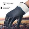 Nitrile Rubber Coated Work Gloves NonSlip WearResistant OilResistant Waterproof For Construction And Maintenance
