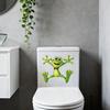 Toilet Lid Stickers, Cartoon Frog Design,Waterproof Bathroom Wall Decal, Removable Wall Stickers for Toilet Tank And Ceramic Tile